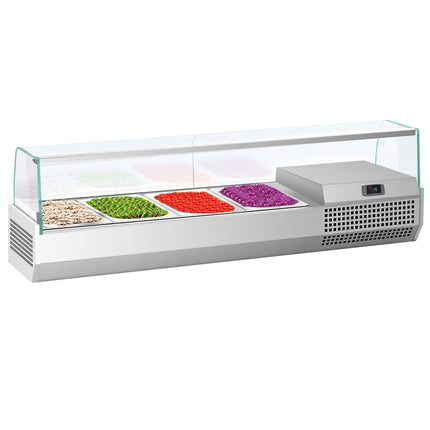 GGM Gastro Countertop Prep Well / Refrigerated Topping Unit PREMIUM PLUS - 1328x413mm - 4x GN 1/3