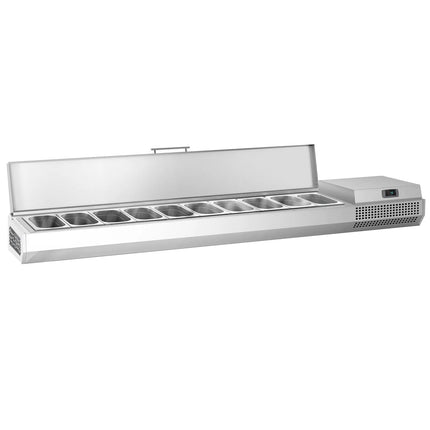GGM Gastro Countertop Prep Well / Refrigerated Topping Unit PREMIUM PLUS - 2300x413mm - 10x GN 1/3