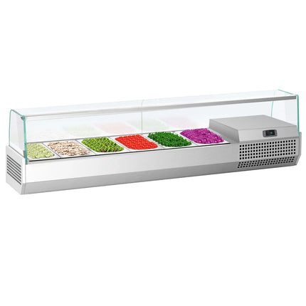 GGM Gastro Countertop Prep Well / Refrigerated Topping Unit PREMIUM PLUS - 1733x413mm - 6x GN 1/3