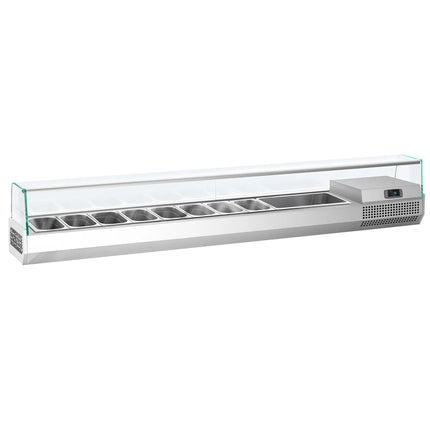 GGM Gastro Countertop Prep Well / Refrigerated Topping Unit PREMIUM PLUS - 2300x353mm - 11x GN 1/4