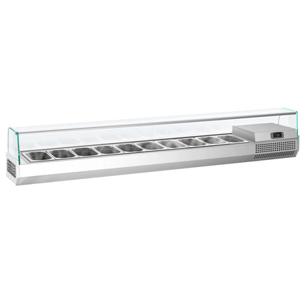 GGM Gastro Countertop Prep Well / Refrigerated Topping Unit PREMIUM PLUS - 2300x413mm - 10x GN 1/3