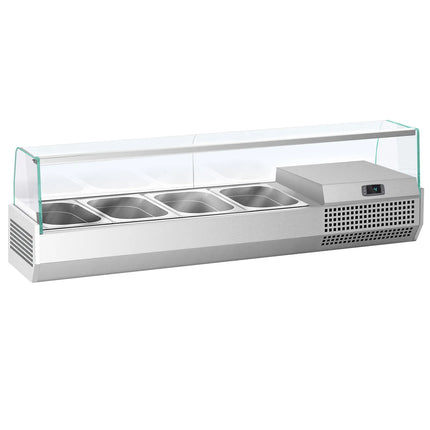 GGM Gastro Countertop Prep Well / Refrigerated Topping Unit PREMIUM PLUS - 1328x413mm - 4x GN 1/3