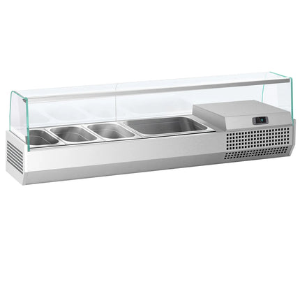 GGM Gastro Countertop Prep Well / Refrigerated Topping Unit PREMIUM PLUS - 1328x450mm - 5x GN 1/4