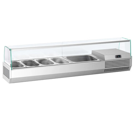 GGM Gastro Countertop Prep Well / Refrigerated Topping Unit PREMIUM PLUS - 1493x353mm - 6x GN 1/4