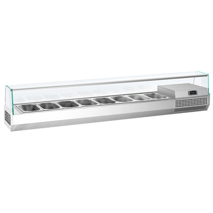 GGM Gastro Countertop Prep Well / Refrigerated Topping Unit PREMIUM PLUS - 1976x413mm - 8x GN 1/3