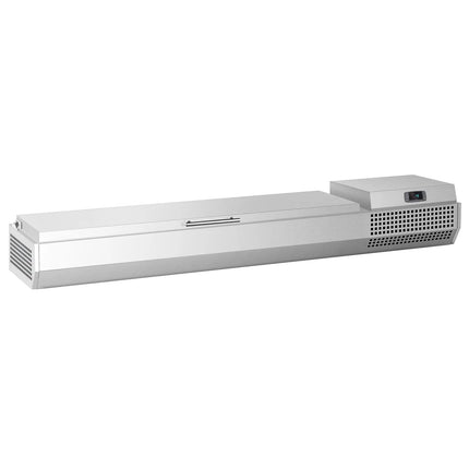 GGM Gastro Countertop Prep Well / Refrigerated Topping Unit PREMIUM PLUS - 1493x353mm - 6x GN 1/4