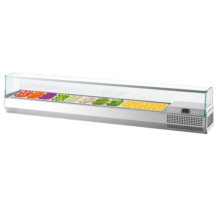 GGM Gastro Countertop Prep Well / Refrigerated Topping Unit PREMIUM PLUS - 2300x353mm - 11x GN 1/4