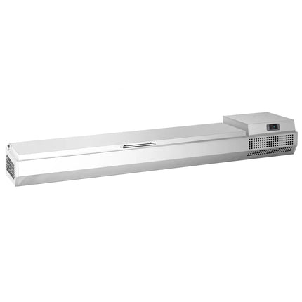 GGM Gastro Countertop Prep Well / Refrigerated Topping Unit PREMIUM PLUS - 1976x260mm - 8x GN 1/3