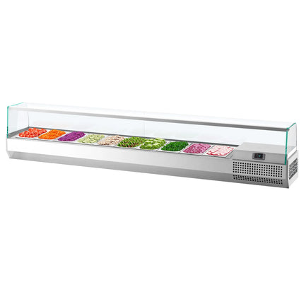 GGM Gastro Countertop Prep Well / Refrigerated Topping Unit PREMIUM PLUS - 2300x413mm - 10x GN 1/3