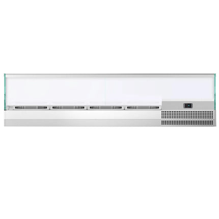 GGM Gastro Countertop Prep Well / Refrigerated Topping Unit PREMIUM PLUS - 1328x413mm - 4x GN 1/3