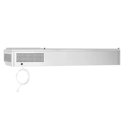 GGM Gastro Countertop Prep Well / Refrigerated Topping Unit PREMIUM PLUS - 1976x260mm - 8x GN 1/3