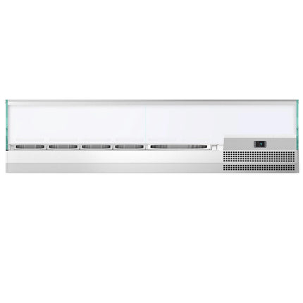 GGM Gastro Countertop Prep Well / Refrigerated Topping Unit PREMIUM PLUS - 1493x353mm - 6x GN 1/4
