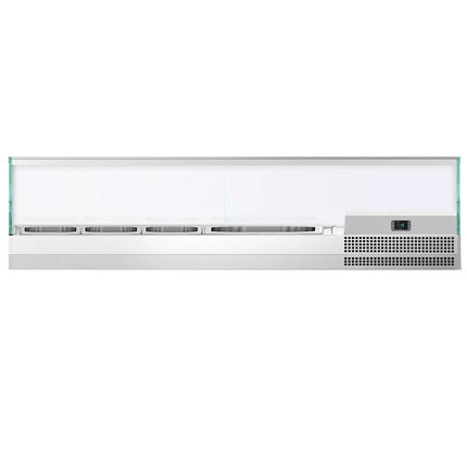 GGM Gastro Countertop Prep Well / Refrigerated Topping Unit PREMIUM PLUS - 1328x450mm - 5x GN 1/4