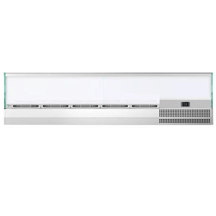 GGM Gastro Countertop Prep Well / Refrigerated Topping Unit PREMIUM PLUS - 1493x413mm - 5x GN 1/3