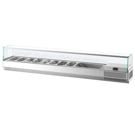 GGM Gastro Countertop Prep Well / Refrigerated Topping Unit PREMIUM PLUS - 2300x353mm - 11x GN 1/4