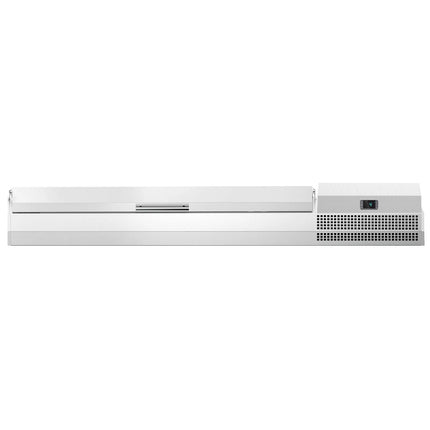 GGM Gastro Countertop Prep Well / Refrigerated Topping Unit PREMIUM PLUS - 1976x260mm - 8x GN 1/3