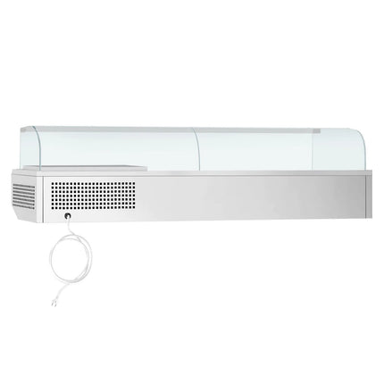 GGM Gastro Countertop Prep Well / Refrigerated Topping Unit PREMIUM PLUS - 1976x413mm - 8x GN 1/3