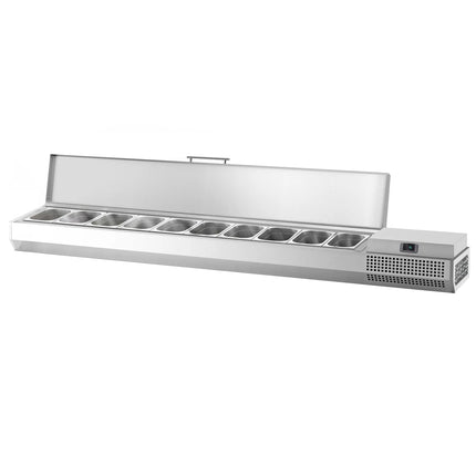 GGM Gastro Countertop Prep Well / Refrigerated Topping Unit PREMIUM PLUS - 2300x413mm - 10x GN 1/3