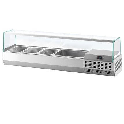 GGM Gastro Countertop Prep Well / Refrigerated Topping Unit PREMIUM PLUS - 1328x450mm - 5x GN 1/4
