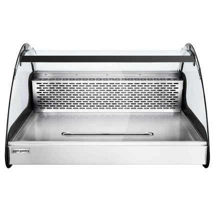 GGM Gastro Countertop refrigerated display case - 118L - 695mm - Double glazing - round - 1 folding glass door - for fresh fish