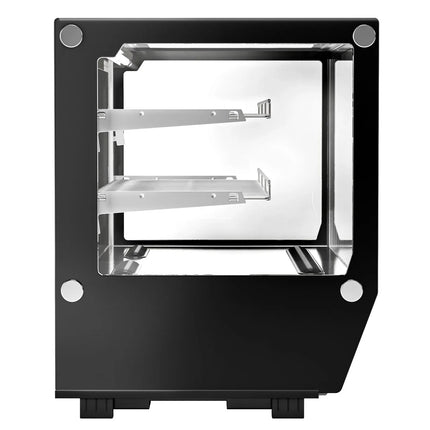 GGM Gastro Countertop refrigerated display case - 160L - 880mm - Double glazing - square - with 2 shelves - rear sliding glass doors