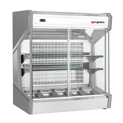 GGM Gastro Countertop refrigerated display case - 220L - 1003mm - Double glazing - with 2 glass shelves - 2 rear sliding glass doors - for 5x GN 1/3