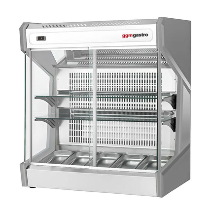 GGM Gastro Countertop refrigerated display case - 220L - 1003mm - Double glazing - with 2 glass shelves - 2 rear sliding glass doors - for 5x GN 1/3