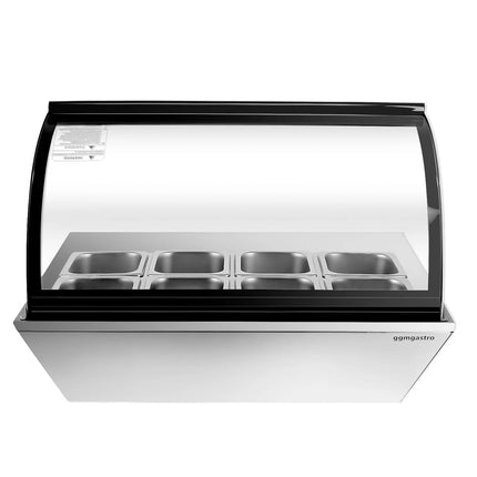 GGM Gastro Countertop refrigerated display case - 67L - 765mm - Double glazing - square - for 8x GN 1/6 or 4x GN 1/3