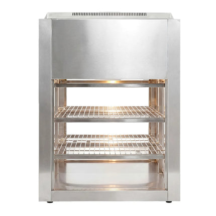 GGM Gastro Countertop refrigerated display case Self-Service - 350L - 1400mm - Double glazing - square - with 2 shelves - rear sliding doors