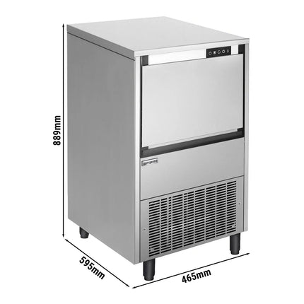 GGM Gastro Crushed Ice Machine - 56kg/24h - 430W - Stainless steel - incl. 20kg storage bin