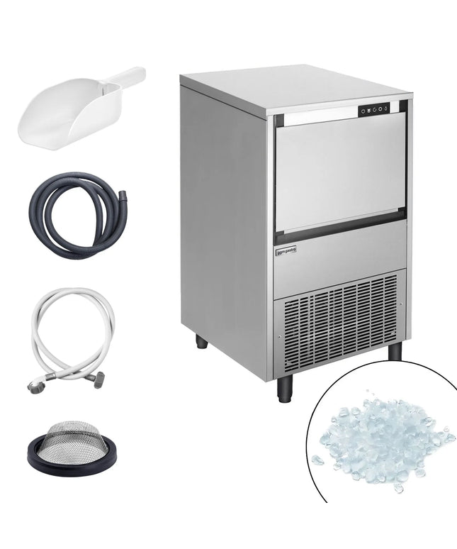 GGM Gastro Crushed Ice Machine - 94kg/24h - 470W - Stainless steel - incl. 20kg storage bin