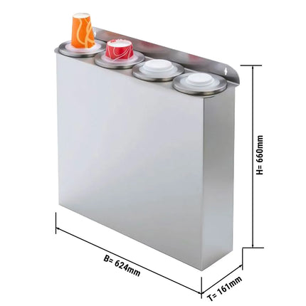 GGM Gastro Cup Dispenser & Double Lid Dispenser - Plastic - Wall-Mounted Version