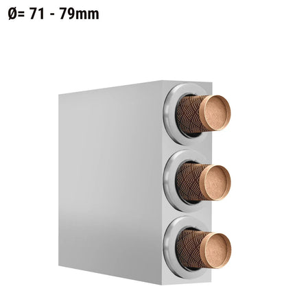 GGM Gastro Cup Dispenser - Stainless Steel - with 3 dispensers