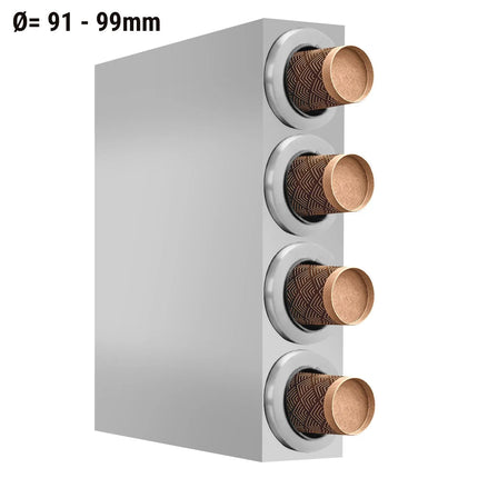 GGM Gastro Cup Dispenser - Stainless Steel - with 4 dispensers