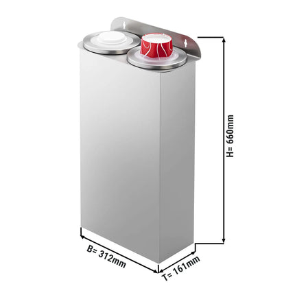 GGM Gastro Cup & Lid Dispenser - Plastic - Wall-Mounted Version