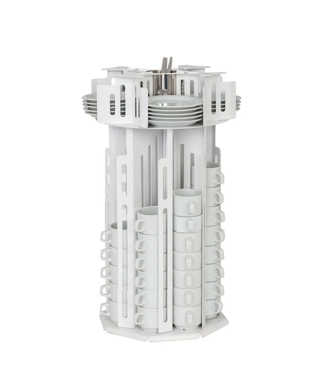 GGM Gastro Cup & Saucer Dispenser - rotating - Stainless Steel - Countertop Version