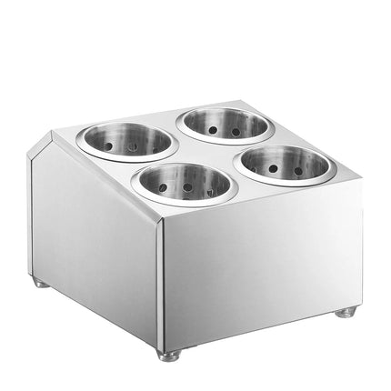 GGM Gastro Cutlery Cylinder Holder - 265x305mm - Height: 200mm - Stainless steel - for 4 cutlery holders