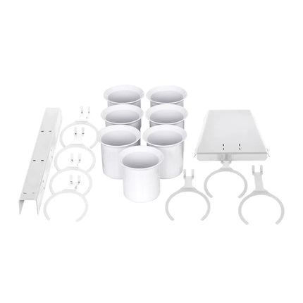 GGM Gastro Cutlery Tray - Ø 100mm - Stainless steel - with 7 compartments - White