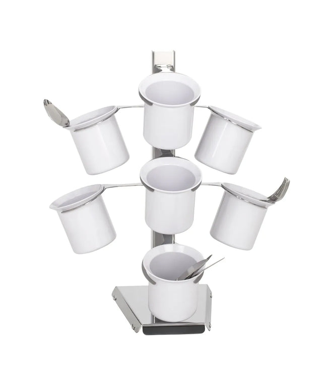 GGM Gastro Cutlery Tray - Ø 100mm - Stainless steel - with 7 shelves - with 7 compartments