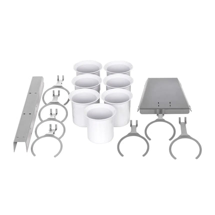 GGM Gastro Cutlery Tray - Ø 100mm - Stainless steel - with 7 shelves - with 7 compartments
