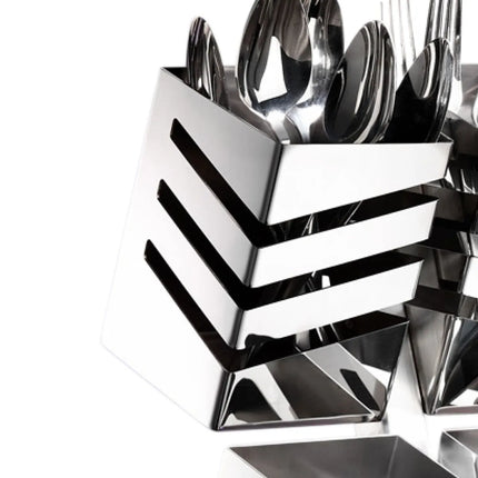 GGM Gastro Cutlery Tray - 220x210mm - Height: 350mm - Stainless steel - with 4 compartments