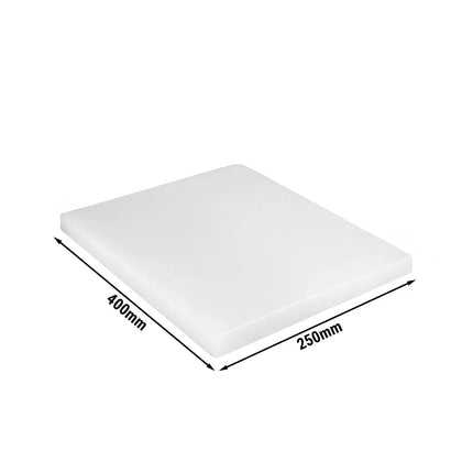 GGM Gastro Cutting/Chopping board with anti-slip feet - 250x400mm - HACCP compliant - White