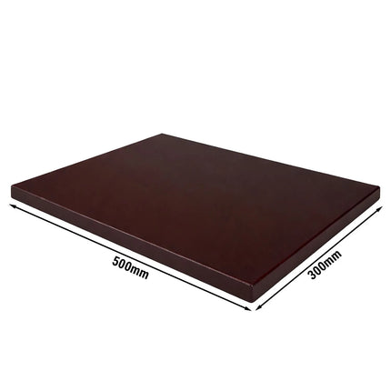 GGM Gastro Cutting/Chopping board with anti-slip feet - 300x500mm - HACCP compliant - Brown