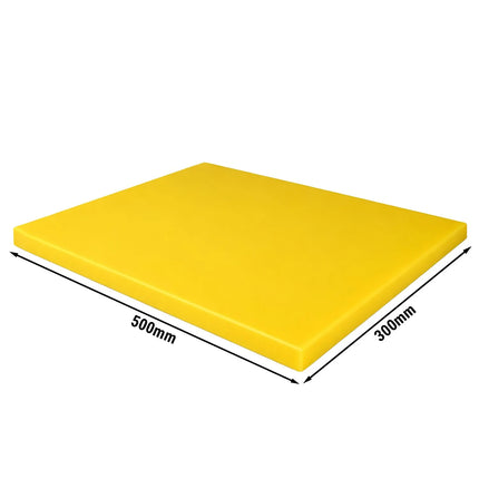 GGM Gastro Cutting/Chopping board with anti-slip feet - 300x500mm - HACCP compliant - Yellow