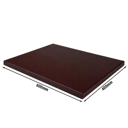 GGM Gastro Cutting/Chopping board with anti-slip feet - EN 600x400 - HACCP compliant - Brown
