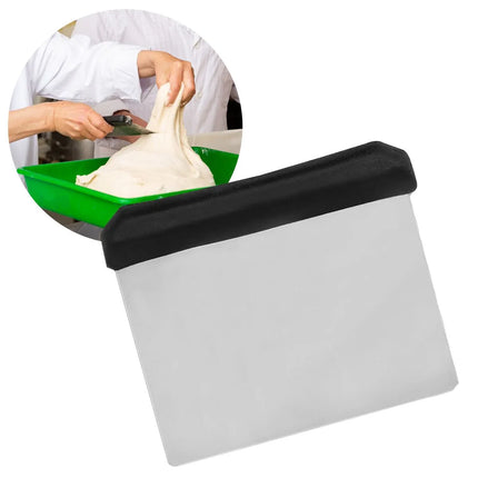 GGM Gastro Dao Nạo Bột - Lưỡi Thép Không Gỉ - 120x85mm - Đen - Cán Nhựa