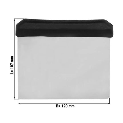 GGM Gastro Dao Nạo Bột - Lưỡi Thép Không Gỉ - 120x85mm - Đen - Cán Nhựa