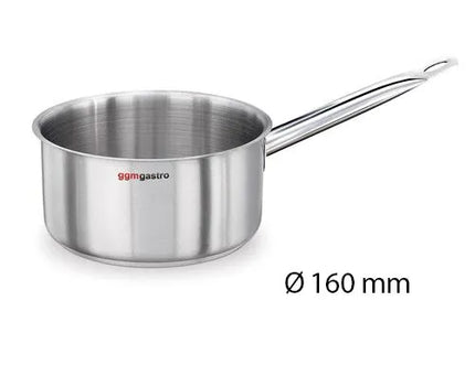 GGM Gastro Deep Saucepan - Stainless Steel - 2.2 L - Ø 160 mm - Induction Compatible