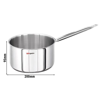 GGM Gastro Deep Saucepan - Stainless Steel - 4 L - Ø 200 mm - Induction Compatible