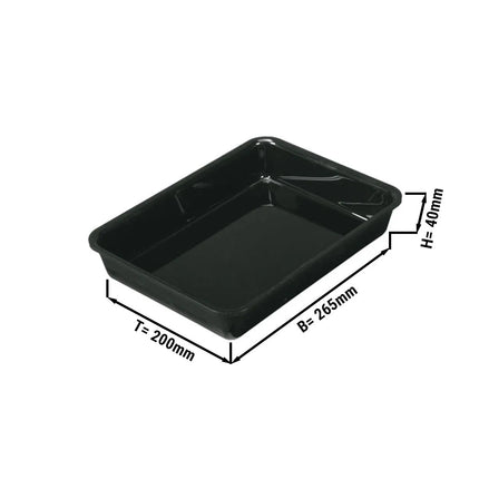 GGM Gastro Đĩa Phục Vụ Lớn - 265x200mm - Đen